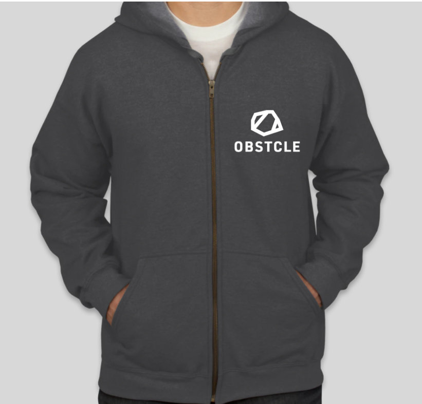 Obstcle Zip Front Hoodie